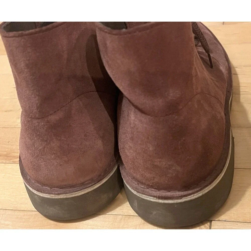 Clarks Chukka Burgundy Suede Desert Boots Mens # 15522 Size 11.5 M